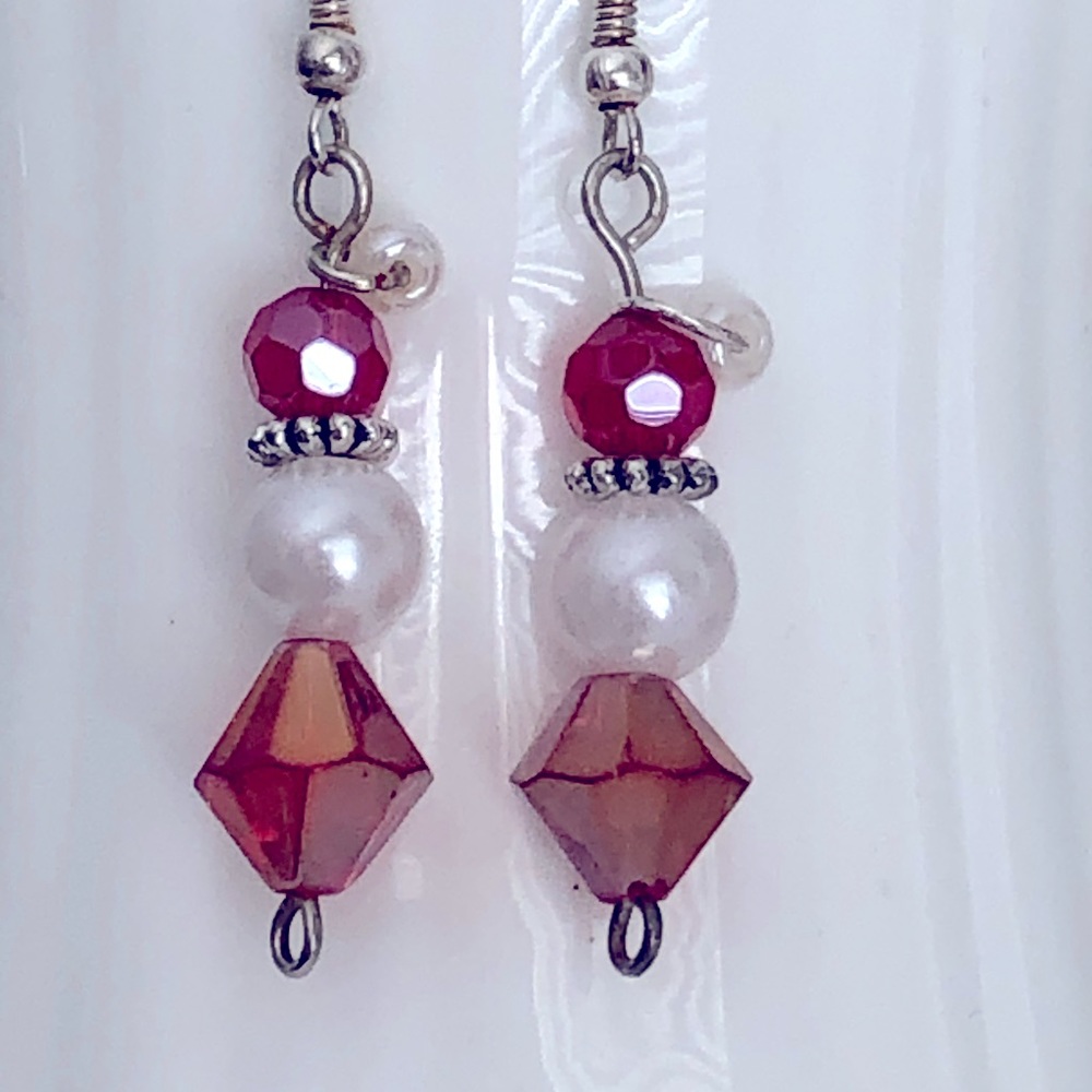 Hand Crafted Christmas Santa Earrings